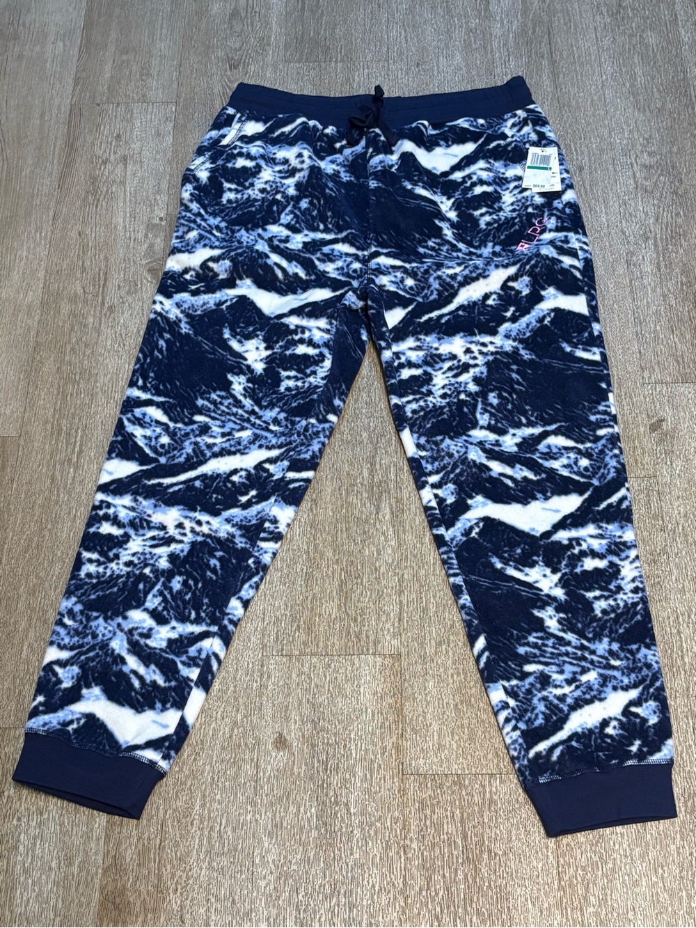LRG MENS BLUE MOUNTAIN PRINTED SWEAT PANTS SIZE L